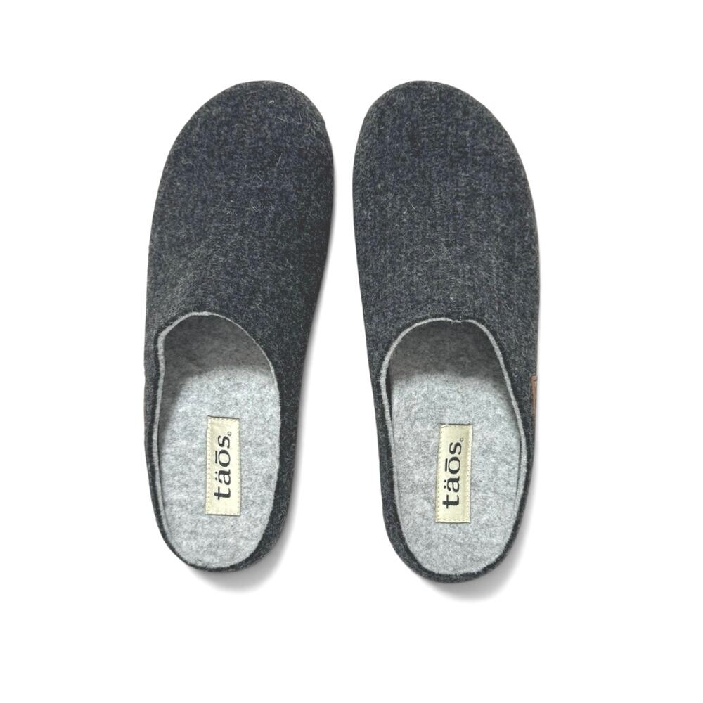 Taos Women’s Woolness Slip On Clog 9-9.5 Black Wool Upper Faux Fur Insole - Picture 7 of 12